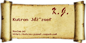 Kutron József névjegykártya