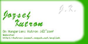 jozsef kutron business card